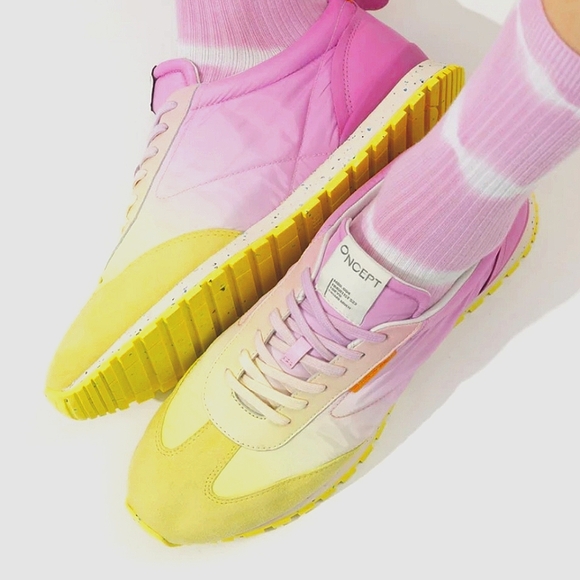 Oncept TOKYO Sneakers - 8.5 in Yellow and Pink Ombre - Picture 1 of 13